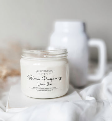 Black Raspberry & Vanilla - Scented Coconut Soy Candle